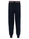 Thom Browne Rwb Stripe Detailed Drawstring Pants In Blue