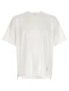 Thom Browne Rwb Knit Trim T-shirt White In White