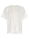 Thom Browne Rwb Knit Trim T-shirt White In White