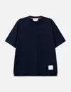 Thom Browne Rwb Knit Trim T-shirt In Black
