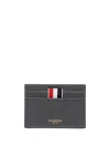 Thom Browne Rwb Loop Tab Cardholder In 025 Dark Grey
