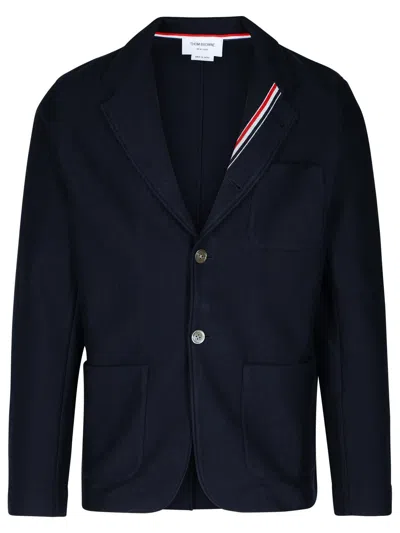 THOM BROWNE RWB NAVY COTTON BLAZER