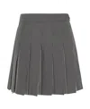 Thom Browne Rwb Pleated Skirt In Black