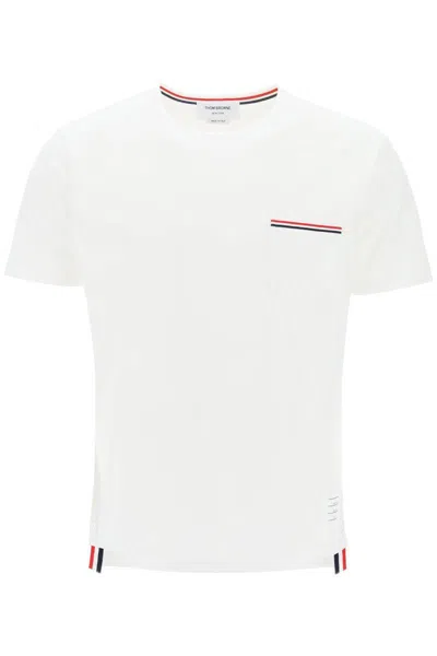 Thom Browne Rwb Pocket T-shirt In Bianco