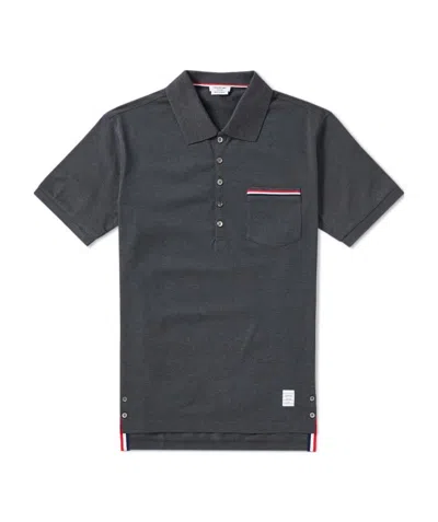 THOM BROWNE THOM BROWNE RWB TRIM POCKET PATCH POLO SHIRT