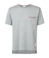 Thom Browne Gray Oversized Short Sleeve Pocket T-shirt In Gray