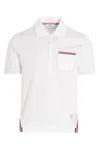 Thom Browne Rwb Trim Jersey Polo Short
