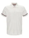Thom Browne Short-sleeved Navy Polo Shirt With Patch