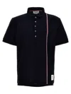 Thom Browne Rwb Stripe Polo Shirt In Blue
