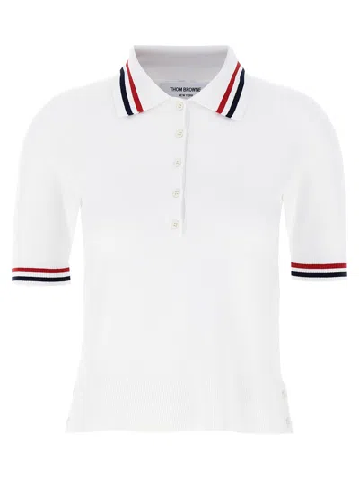 Thom Browne Rwb Polo Shirt In White