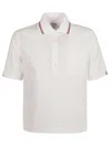 Thom Browne Rwb Seersucker Polo In White