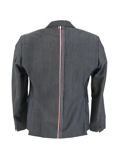 Pre-owned Thom Browne Rwb Selvedge Blazer In Grey