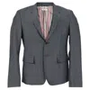 Thom Browne Rwb Selvedge Blazer In Grey Mohair Wool In Grey