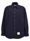 Thom Browne 4-bar Shirt In Light Wool In Blue