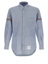 Thom Browne Man Shirt Light Blue Size 2 Cotton In Blue