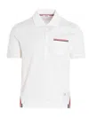 Thom Browne Rwb Trim Jersey Polo Short
