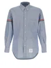 Thom Browne Man Shirt Light Blue Size 2 Cotton In Blue