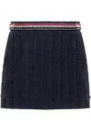 Thom Browne Thigh Length Side Tab Skirt In Black