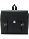 Thom Browne Black Rwb Structured Backpack In Black