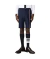 Thom Browne Rwb Stripe Bermuda Shorts In Black