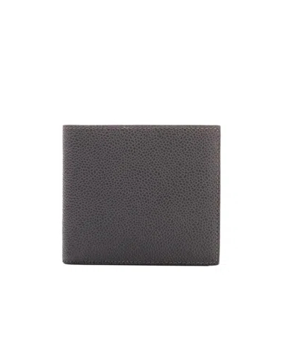 Thom Browne Rwb Stripe Billfold Wallet In Black