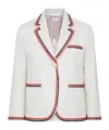 Thom Browne Cropped Sack Patch Sport Coat In White