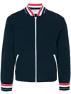 Thom Browne Bomberjacke Mit Rwb-streifen In Blau
