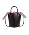 Thom Browne Rwb-stripe Bucket Bag In Black