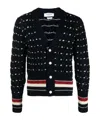 Thom Browne All Over Cable Stitch Classic Cardigan In Black