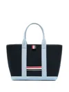 Thom Browne Rwb-stripe Canvas Tote Bag In Blue
