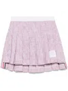 Thom Browne Rwb Cotton Mini Skirt In Multicolor