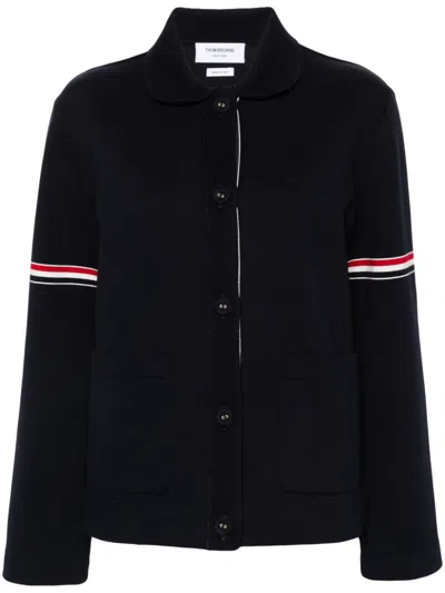 THOM BROWNE RWB-STRIPE COTTON JACKET