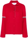 Thom Browne Rwb Stripe Cotton Jacket In Red