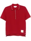 Thom Browne Rwb-stripe Cotton Polo Shirt