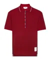Thom Browne Rwb-stripe Cotton Polo Shirt In Red
