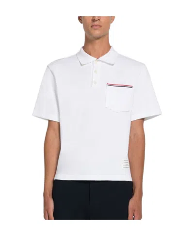 THOM BROWNE THOM BROWNE RWB POCKET TRIM POLO SHIRT
