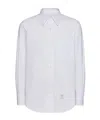 Thom Browne Rwb-stripe Cotton Shirt In White