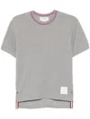 Thom Browne Asymmetric Hem T-shirt Stripe Detail