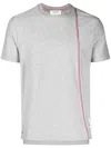 Thom Browne Grey Rwb Stripe-print Cotton T-shirt In 灰色