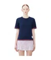 Thom Browne Rwb-stripe Cotton T-shirt In Multicolor