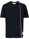 Thom Browne Signature Stripe Crewneck T-shirt In Navy