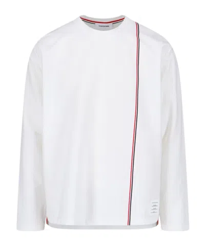THOM BROWNE THOM BROWNE RWB STRIPED LONG-SLEEVED T-SHIRT