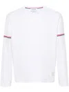 Thom Browne Rwb Stripe Cotton T-shirt In White