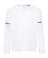 Thom Browne Oxford Button-down Shirt With Rwb Armbands In White