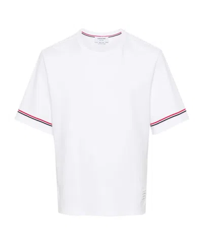 THOM BROWNE THOM BROWNE RWB-STRIPE CREWNECK T-SHIRT