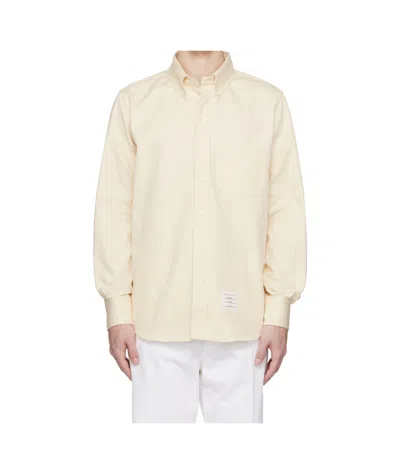 Thom Browne Rwb-stripe Denim Shirt In Neutral