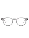 Thom Browne Rwb Stripe-detail Glasses In 灰色
