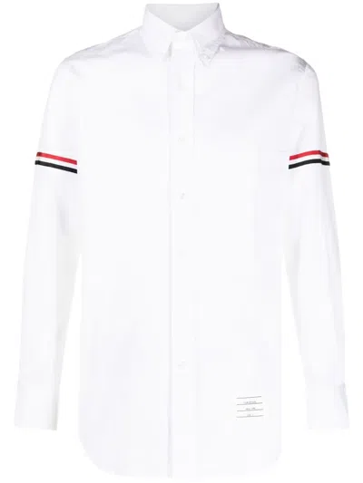 THOM BROWNE RWB STRIPE DETAIL SLEEVE SHIRT