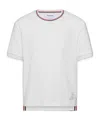 Thom Browne White T-shirt With Tricolour Detail Men