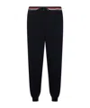 Thom Browne Rwb Stripe Detailed Drawstring Pants In Black